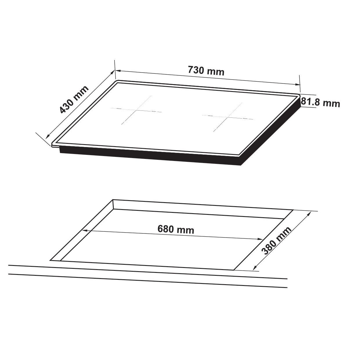Bếp từ lắp âm 2 vùng nấu Hafele HC-I73245B - BST series 7