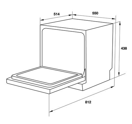 MÁY RỬA CHÉN ĐỂ BÀN HDW-T50B