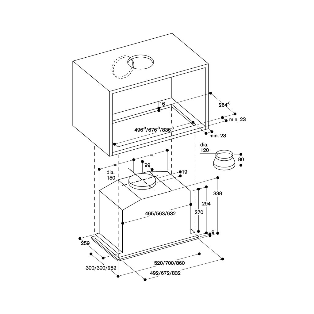 MÁY HÚT MÙI ÂM TỦ GAGGENAU 539.86.073
