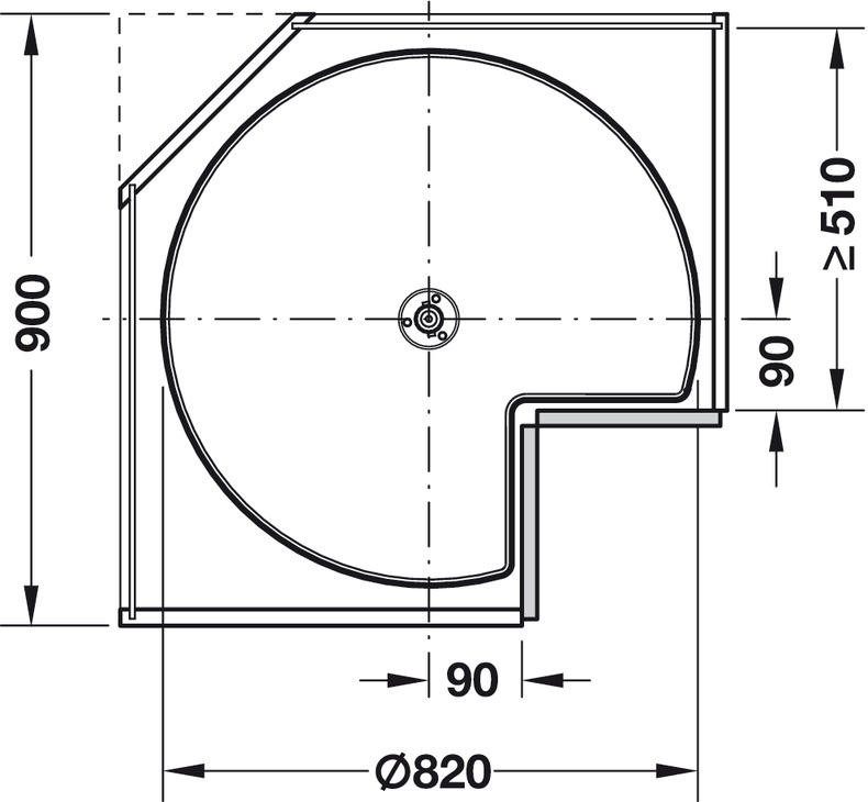 MÂM XOAY HAFELE KESSEBOHMER 270 ĐỘ 542.31.650