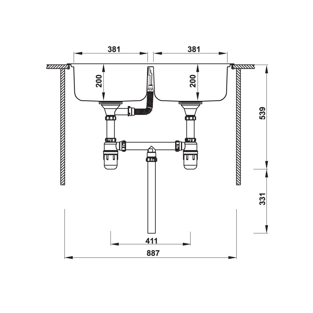 CHẬU RỬA BÁT HAFELE CLAUDIUS HS-SD8648 567.20.493