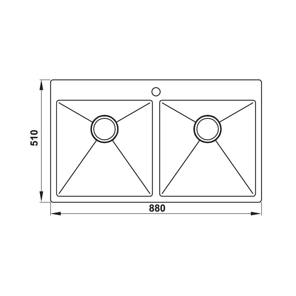 Chậu inox Häfele HS20-SSN2S90 - 567.20.537