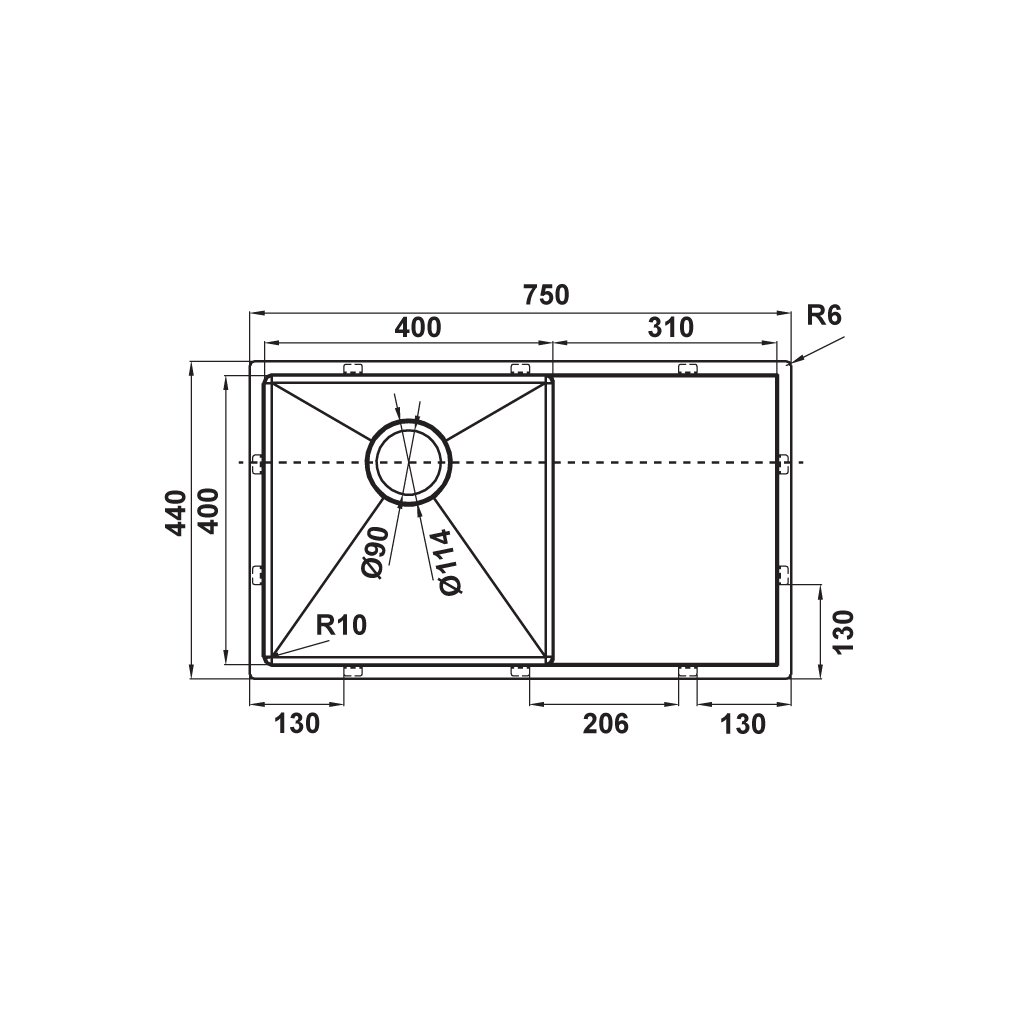 Chậu inox Häfele HS21-SSD1S60 - 567.94.010