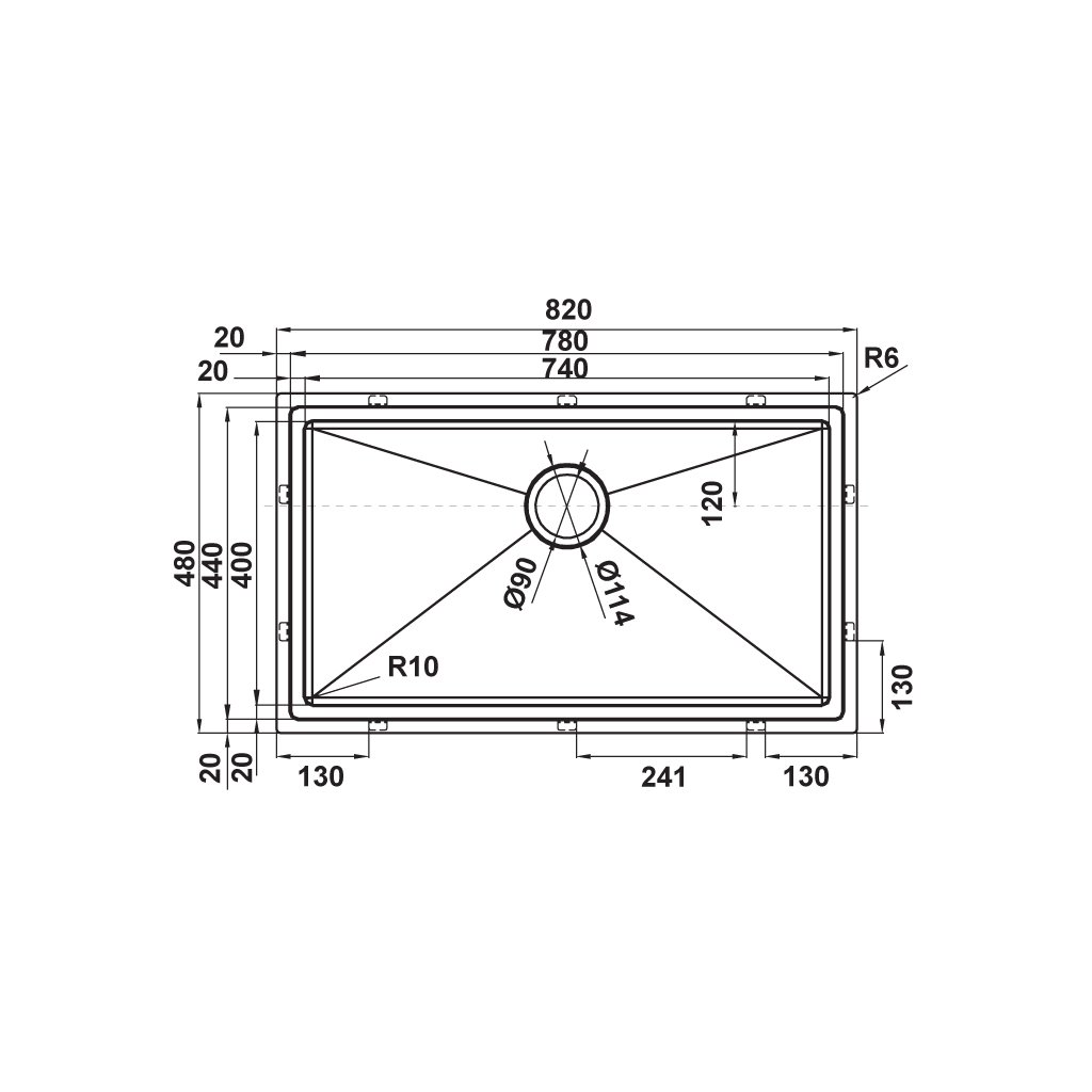 Chậu inox Häfele HS21-SSN1S90 - 567.94.020