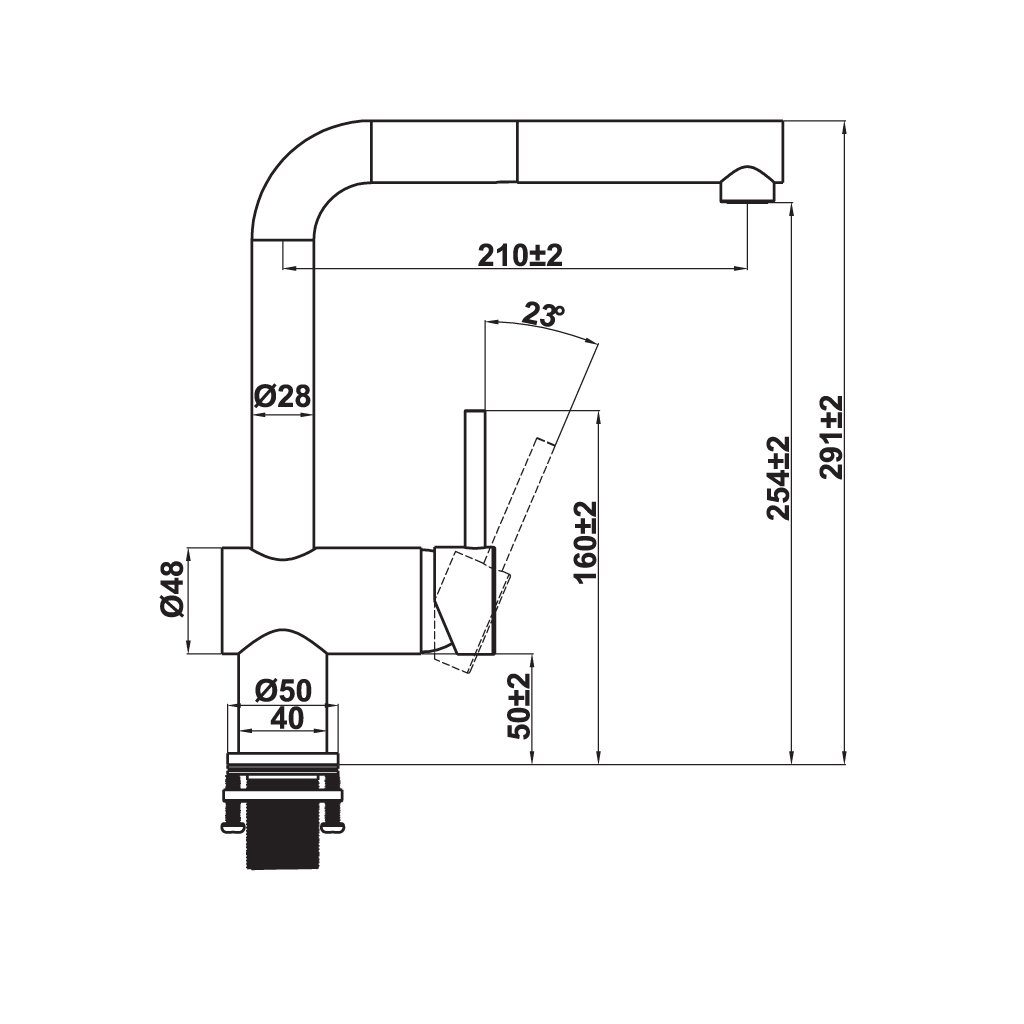 Vòi bếp Häfele HT21-CH1P254 577.55.200
