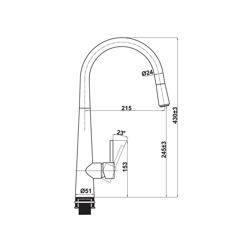 Vòi bếp Häfele HT21-CH1P245 577.55.220