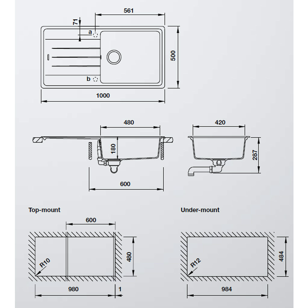 CHẬU ĐÁ HAFELE HS20-GED1S60 570.32.330