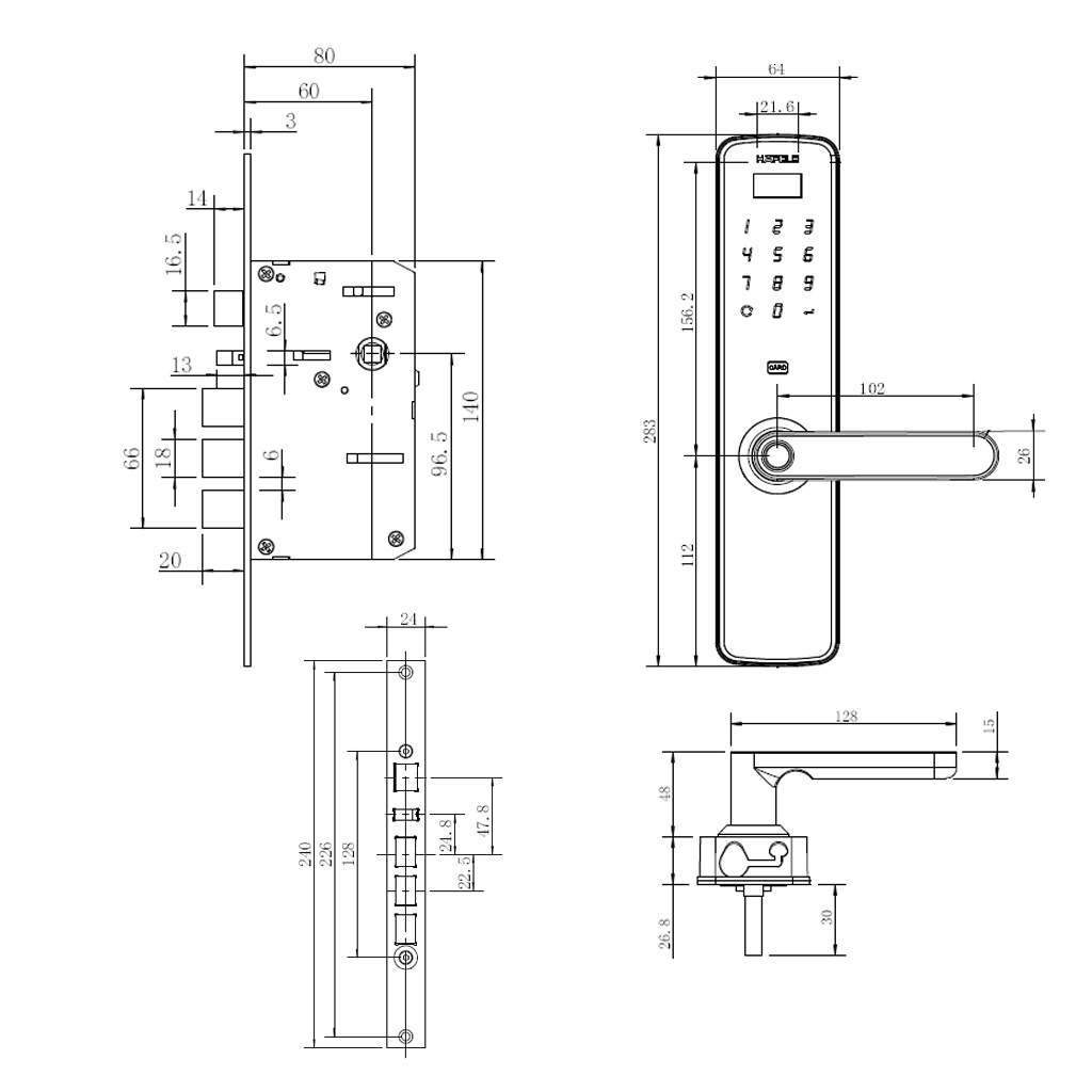 KHÓA ĐIỆN TỬ HAFELE DL7100 - 912.05.498