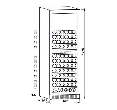 Tủ rượu âm tủ Hafele HW-C415FB 533.17.021