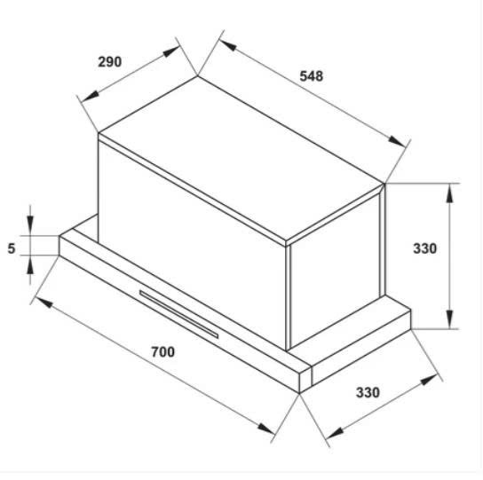 Máy hút mùi âm tủ Hafele HC-H706BS 533.87.798