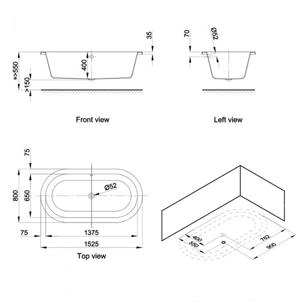 BỒN TẮM ÂM AXENT JULIA