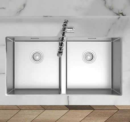 Chậu bếp Inox Hafele Satin R10 HS24-SSN2S-870 567.24.437