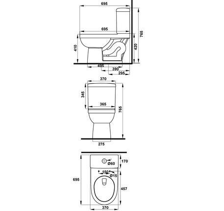 Bồn cầu hai khối COMPACT 588.79.404