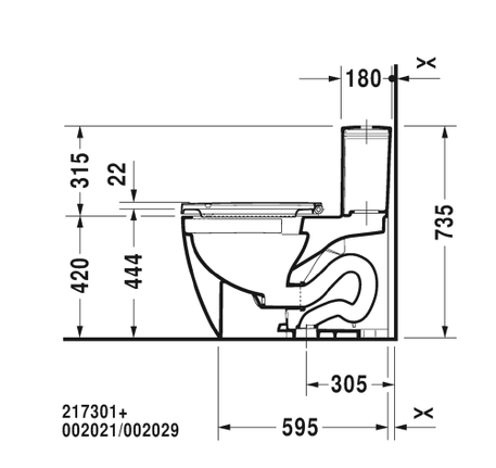 Bồn cầu một khối Duravit Me By Starck 588.46.405