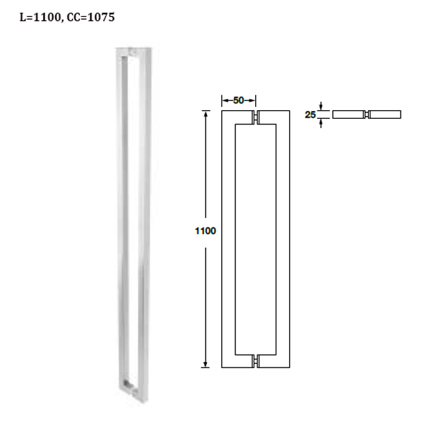 TAY NẮM KÉO ĐẨY VUÔNG HAFELE 499.68.039