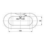 Bồn tắm âm tròn Hafele - D1720 x R770 x C480 mm 588.55.603