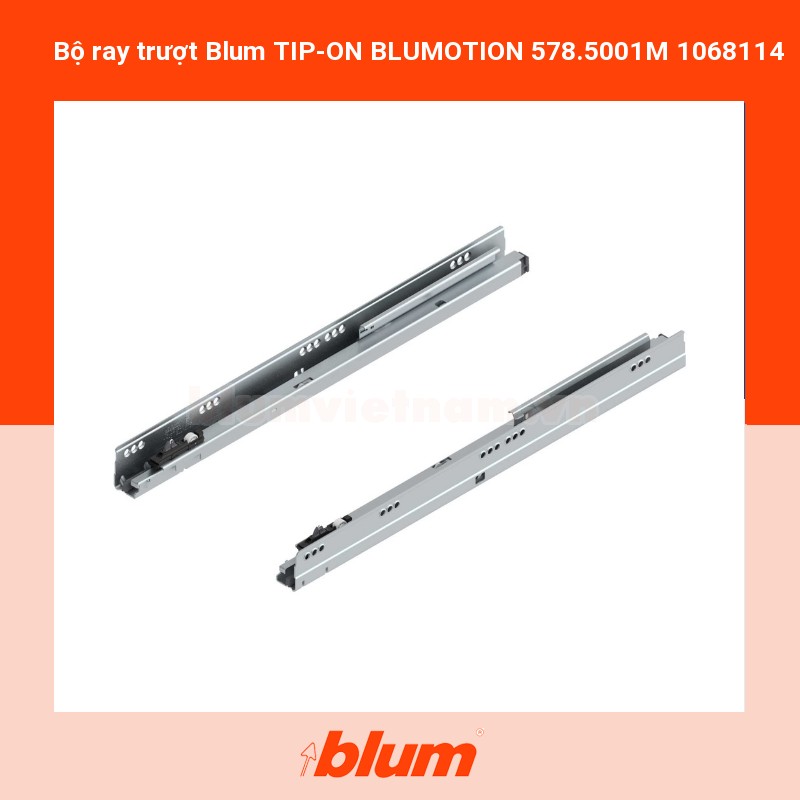 Bộ ray trượt Blum TIP-ON BLUMOTION 578.5001M 1068114