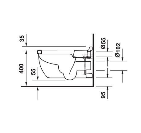 Bồn cầu treo tường Duravit Starck 3 - 588.46.403
