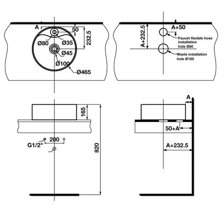 Lavabo đặt bàn SEINE 588.82.217