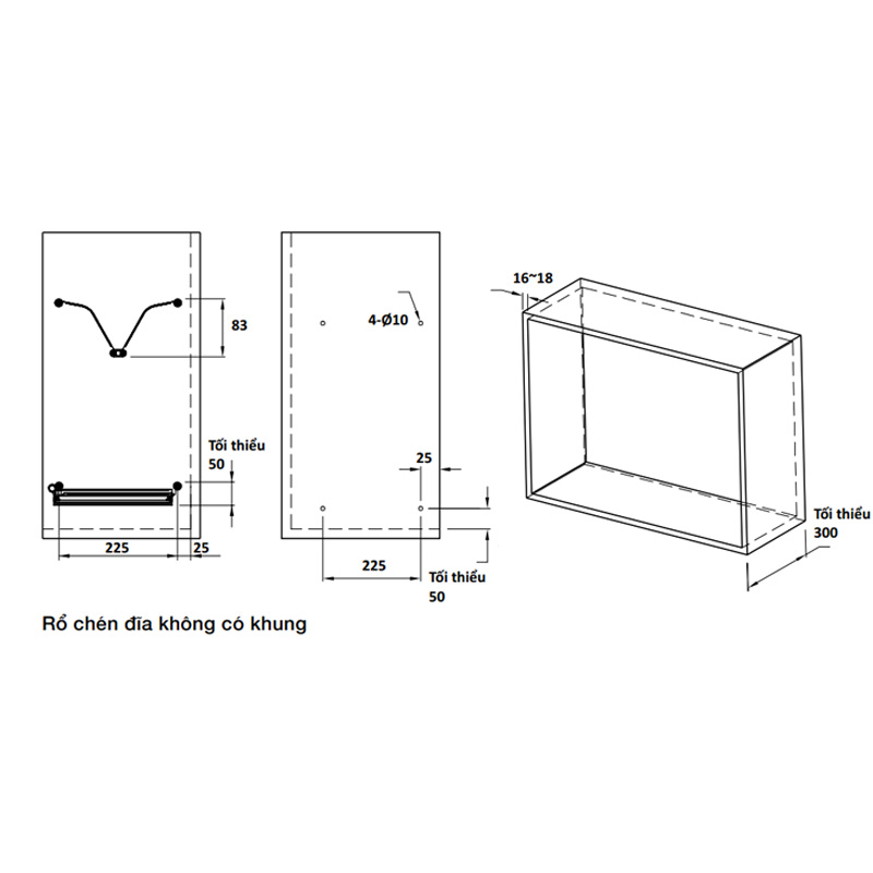 GIÁ BÁT CỐ ĐỊNH HAFELE PRESTO