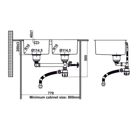 Chậu bếp Inox Hafele Satin R10 HS24-SSN2S-750 567.24.427