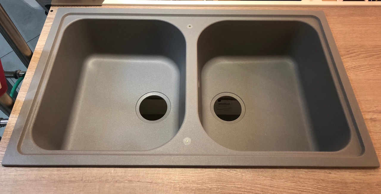 Chậu đá Hafele 860mm HS19-GEN2R90  màu xám