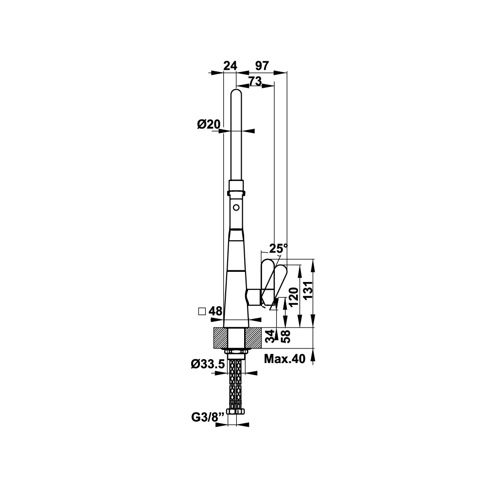 VÒI BẾP HAFELE HYDROS HT20-CH1F187 570.82.230