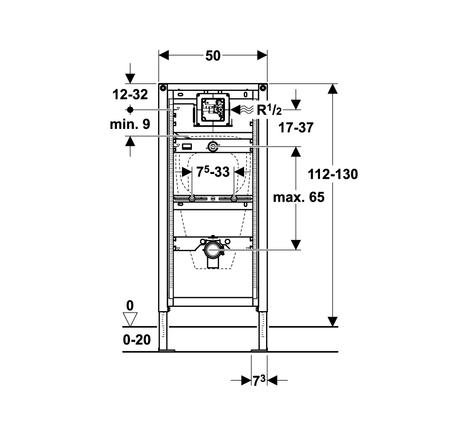 Khung đỡ Doufix cho bồn tiểu nam 588.53.951