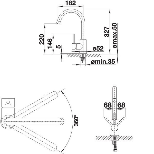 Vòi bếp Blanco Mida - 569.07.300