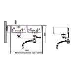Chậu bếp Inox Hafele Satin R10 HS24-SSN2S-870 567.24.437