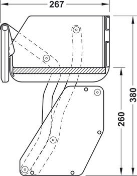 Kệ nâng hạ Imove 600mm Hafele 504.68.923