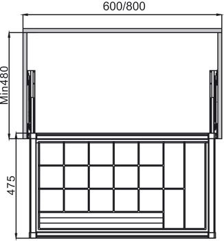Khay đựng trang sức 600mm Hafele 807.95.801 (Màu trắng)
