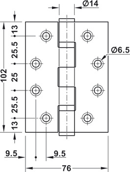 BẢN LỀ LÁ CHỐNG CHÁY HAFELE 926.98.068
