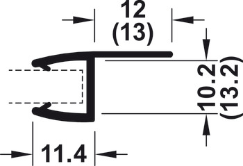 Ron cửa kính 10 - 12mm Hafele 950.50.009