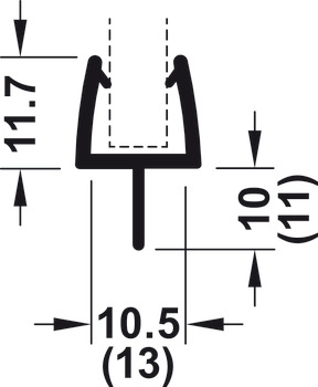 Ron cửa phòng tắm kính 8 - 10mm Hafele 950.50.012