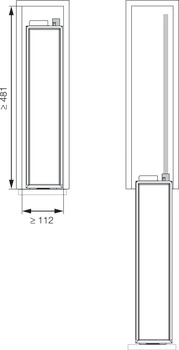 Kệ gia vị Kessebohmer Hafele 150mm màu đen 549.24.620
