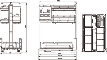 Giá đựng gia vị Omero Multi 300mm Kosmo 595.00.803