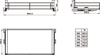 Giá đựng xoong nồi Kason 700mm Kosmo 549.08.865