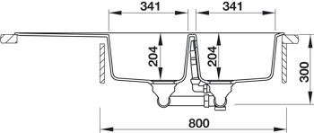 Chậu rửa đá Julius HS-GDD11650 Hafele 570.35.360