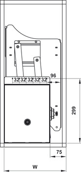 Giá bát đĩa nâng hạ Lento 800mm Hafele 504.76.142
