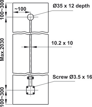Thanh chống cong cánh tủ Hafele 406.99.120