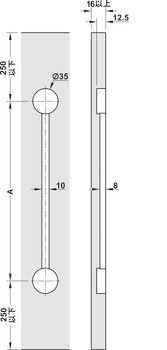 Thanh chống cong cánh tủ Hafele 406.99.120