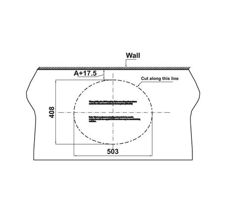 Chậu sứ vành nổi Sapporo 540 - 588.79.012