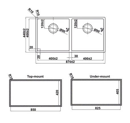 Chậu bếp Inox Hafele Satin R10 HS24-SSN2S-870 567.24.437