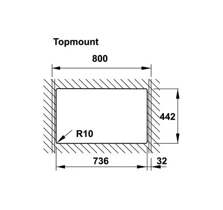 Chậu Granstone Hafele HS20-GEN1S80 570.30.500