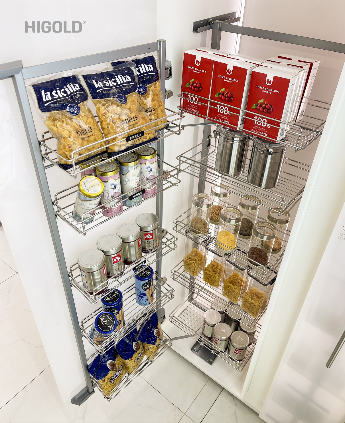 TỦ ĐỒ KHÔ GIỎ NAN TRÒN CÁNH MỞ HIGOLD PLATINUM SERIES