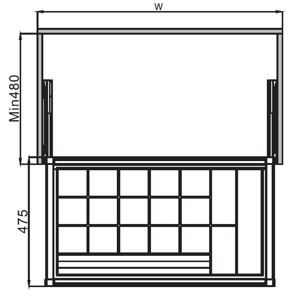 Khay đựng trang sức Hafele 600mm màu nâu 807.95.101