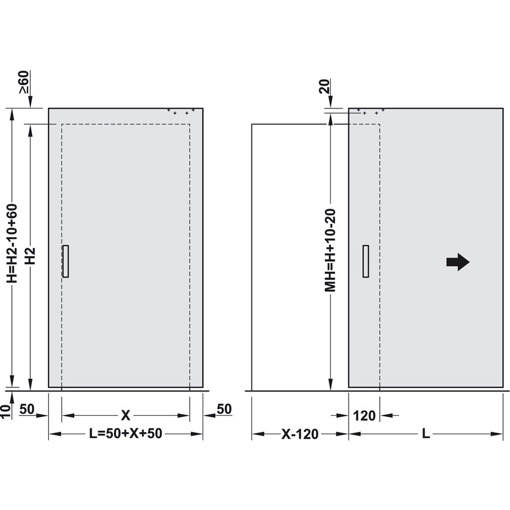 CỬA TRƯỢT HAFELE SILDO DESIGN 80-M