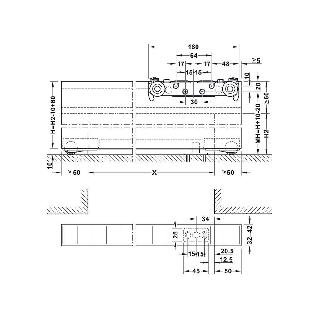 CỬA TRƯỢT HAFELE SILDO DESIGN 80-M