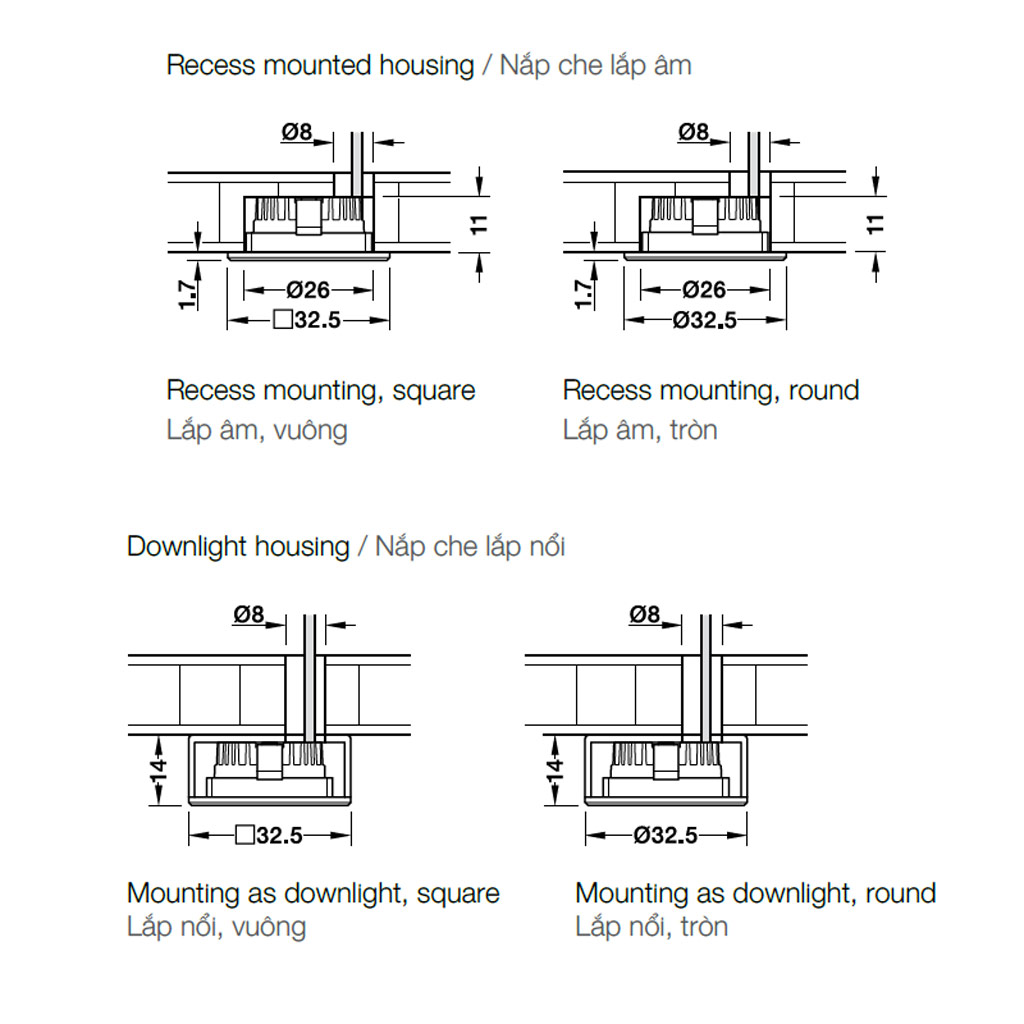 ĐÈN LED TRÒN HAFELE 12V LOOX5 LED 2090